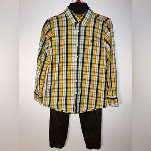 Boys Size 8 Button Up Shirt and Pants Set